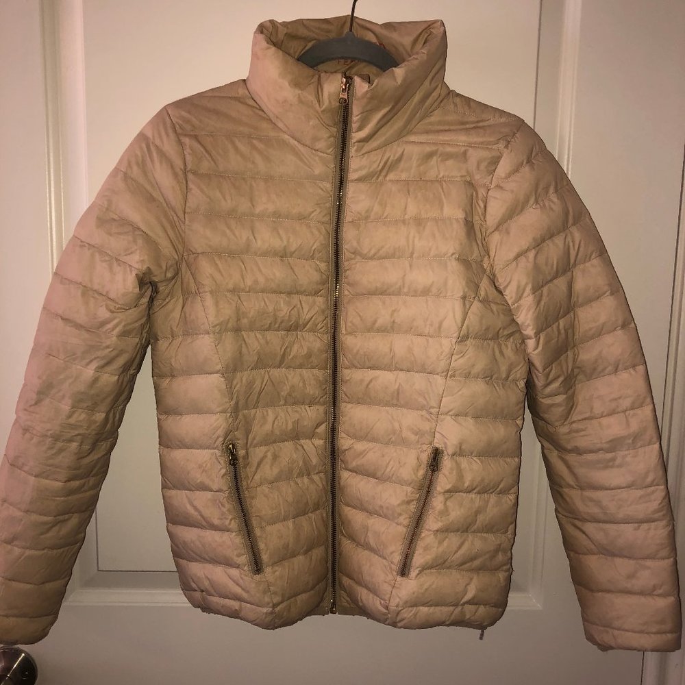 Selected Femme: Nude Puffer Jacket